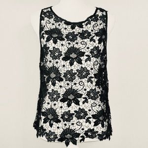 Anthropologie MUCHE et MUCHETTE Black Floral Cover Up / Size S/M / NWT